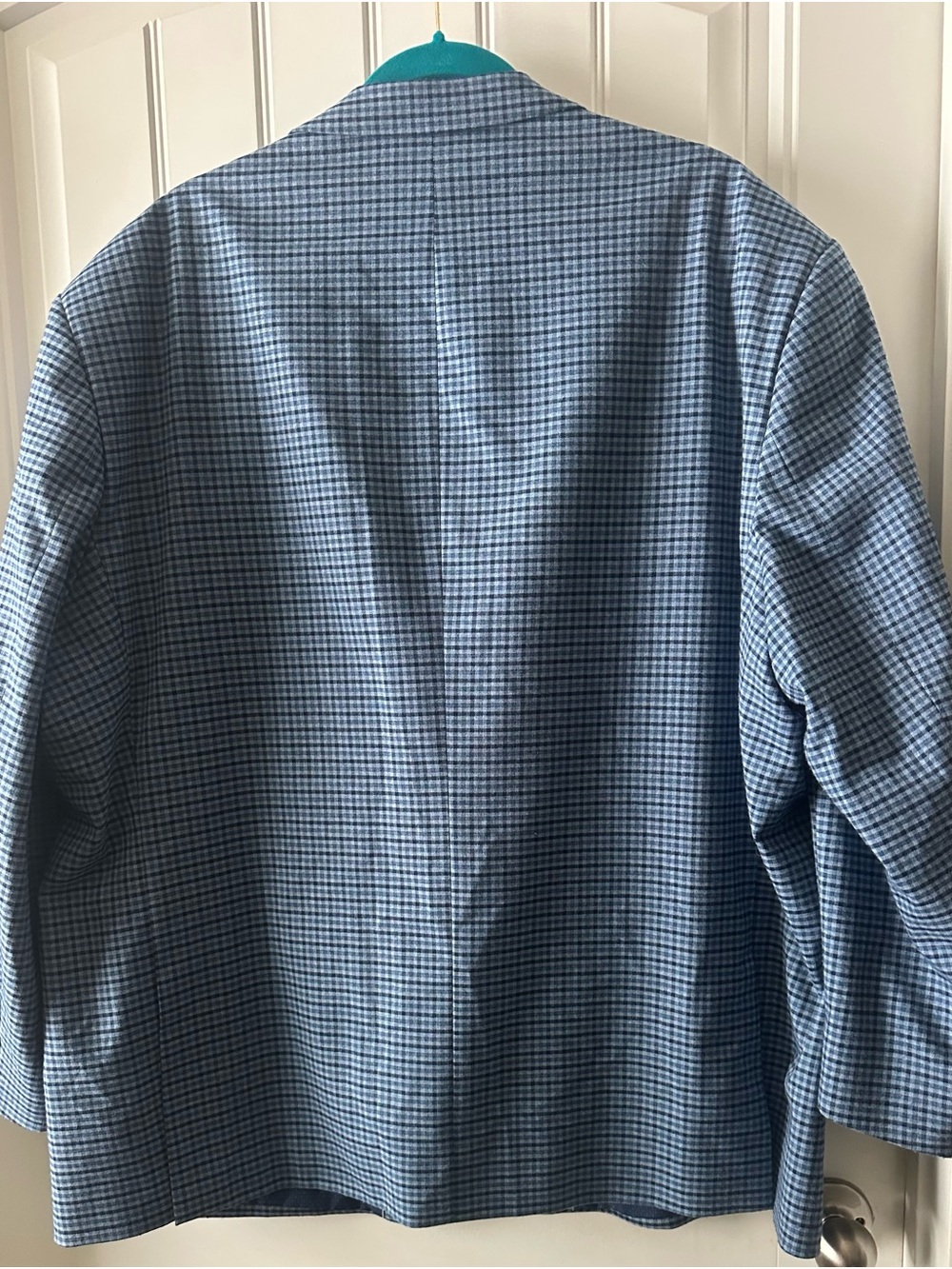 Crown & Ivy Men’s Plaid Button Suit Blazer Blue Size 54R - Picture 2 of 7